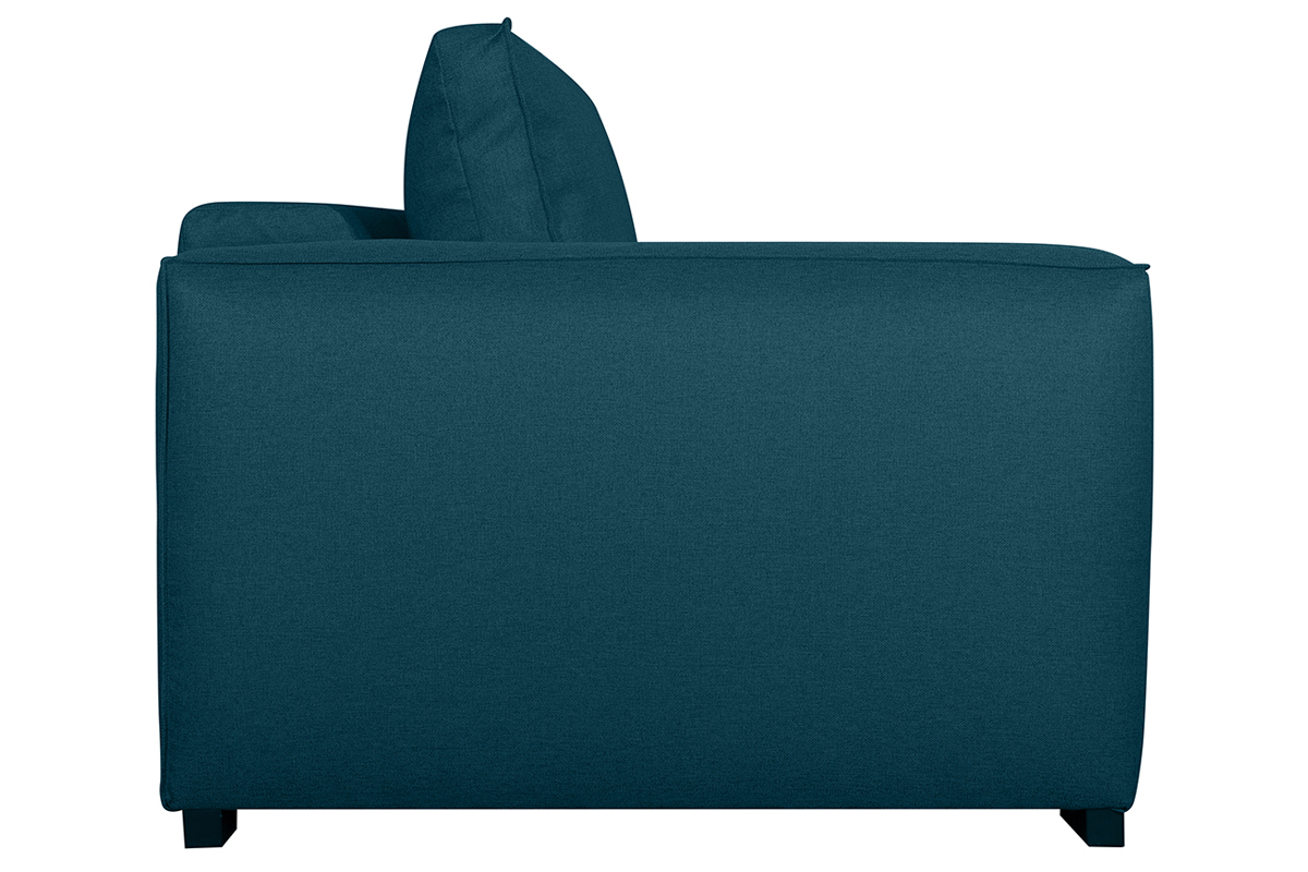 Canap convertible 3 places bleu canard matelas 10 cm BOLI