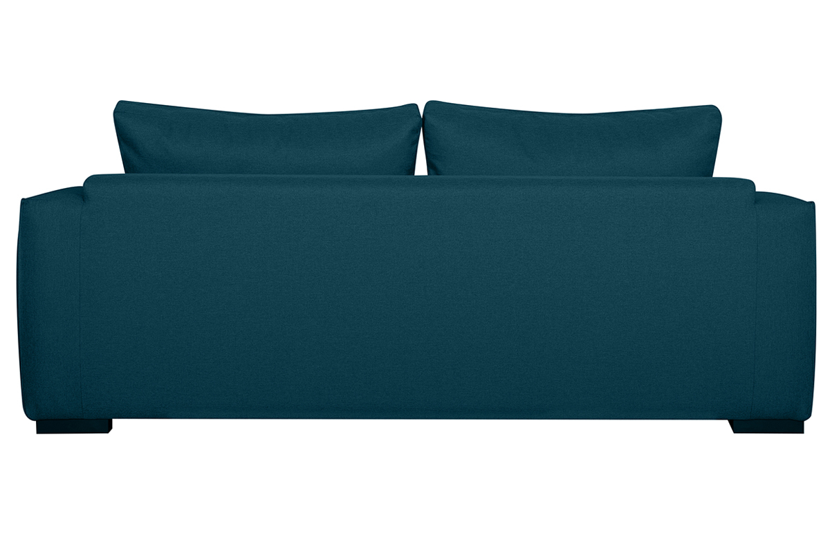 Canap convertible 3 places bleu canard matelas 10 cm BOLI