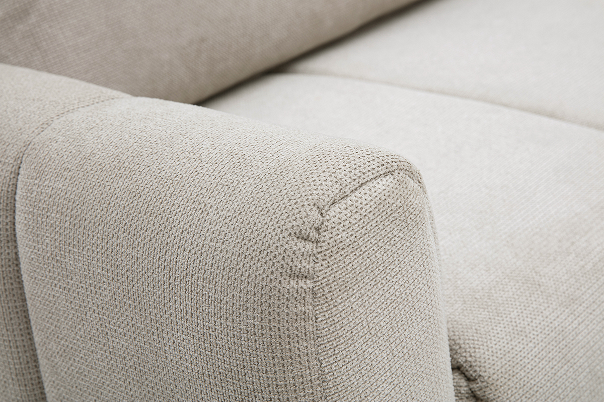 Canap� convertible 3 places en tissu chenille beige FOLDY