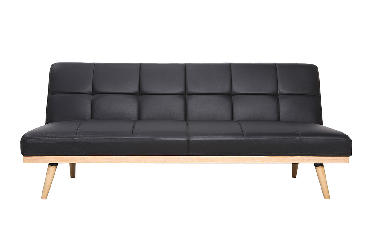Canap� convertible 3 places noir SIKKO