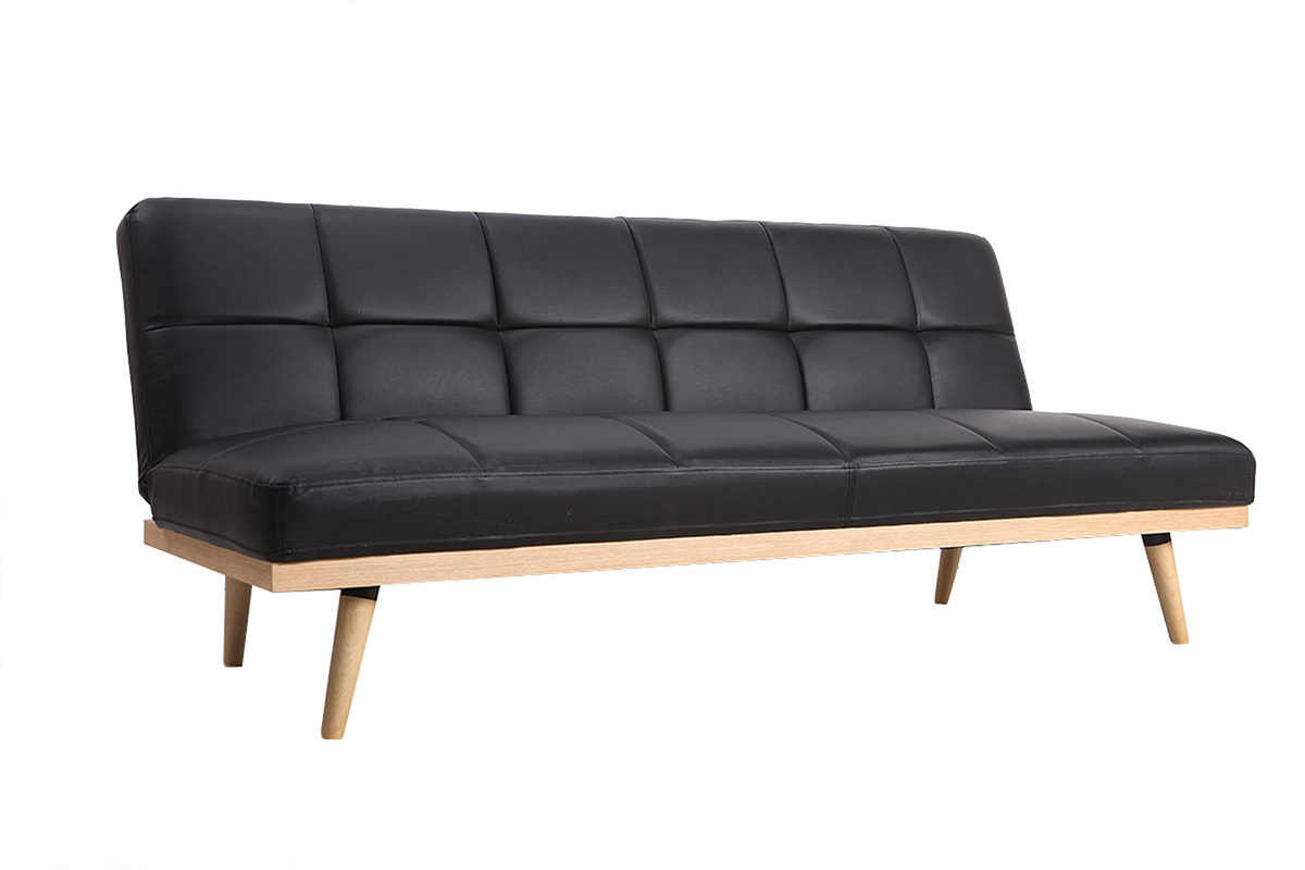 Canap� convertible 3 places noir SIKKO