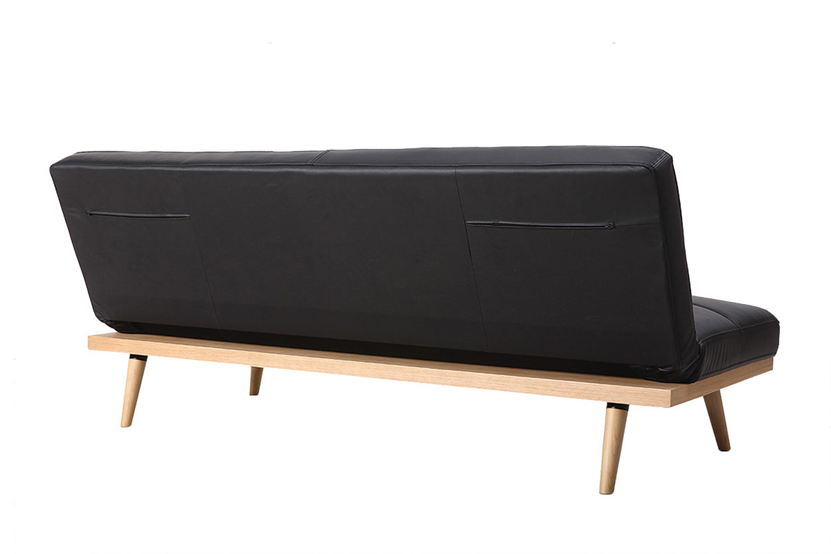 Canap� convertible 3 places noir SIKKO