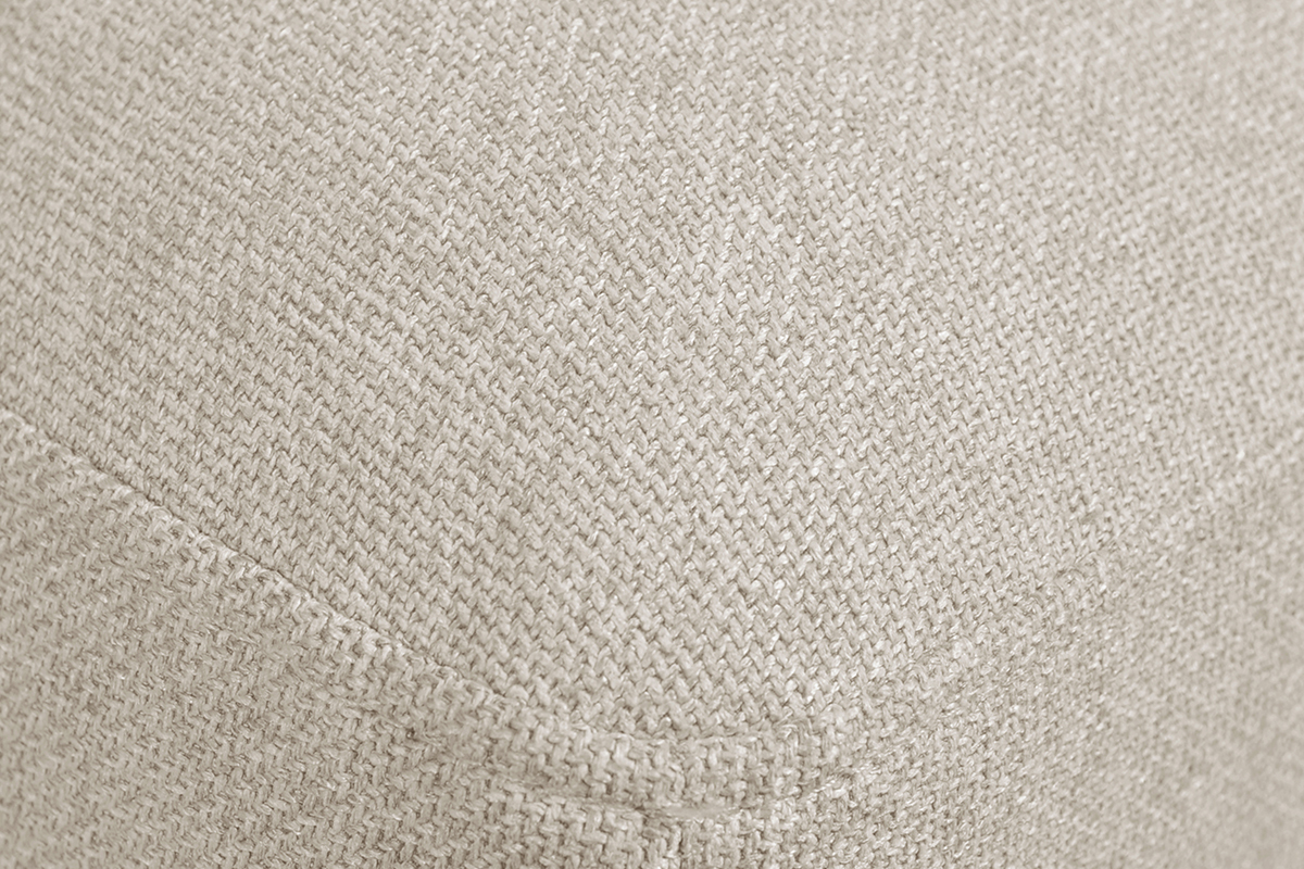 Canap convertible avec coffre 3 places en tissu beige et bois clair MIRA