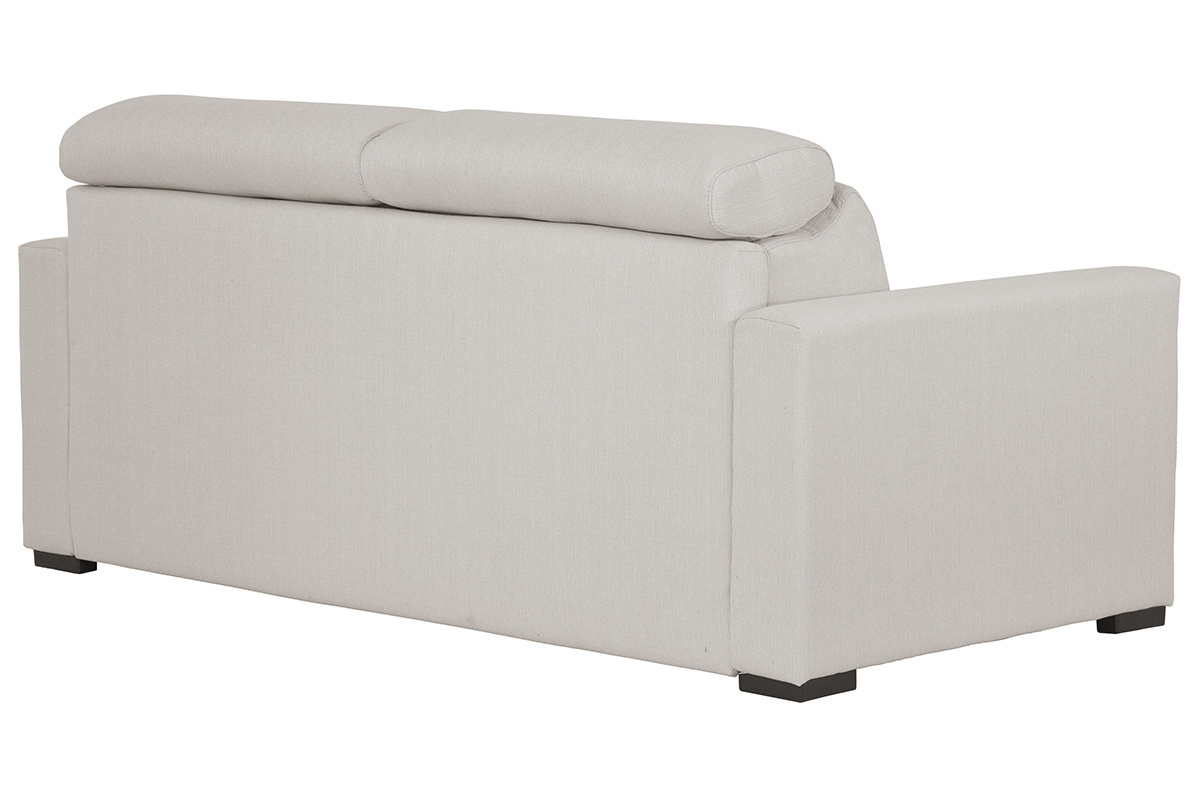 Canap convertible contemporain avec ttires ajustables beige avec matelas 12 cm NORO