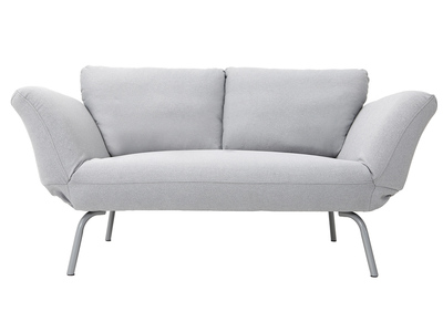 Canap&eacute; convertible design 2 places  gris perle ELMER