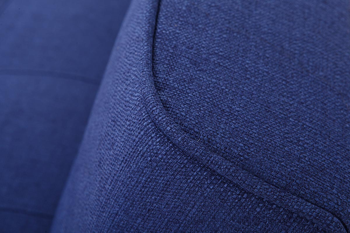 Canap� convertible design 3 places tissu bleu fonc� BUCK