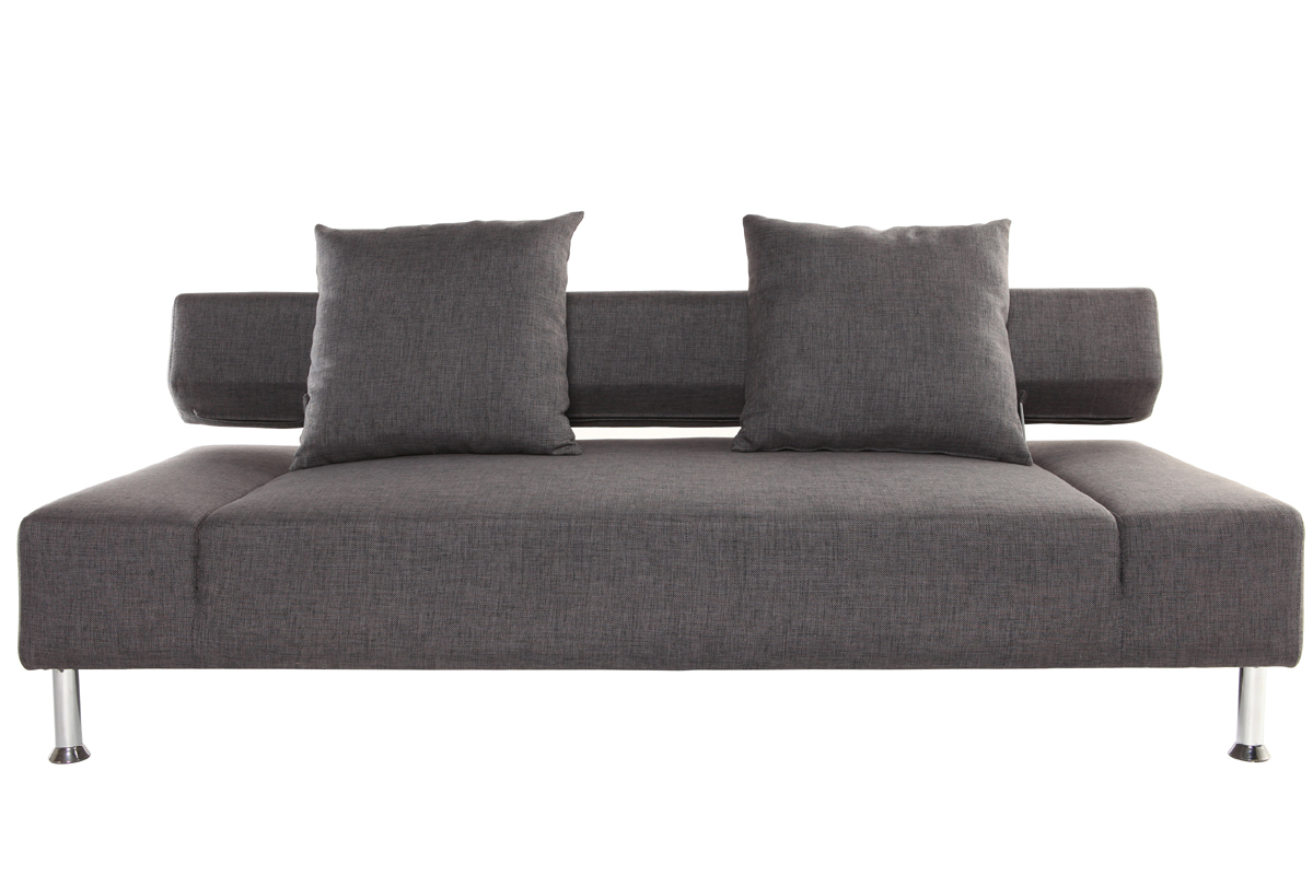 Canap� convertible design gris 3 places MILANO