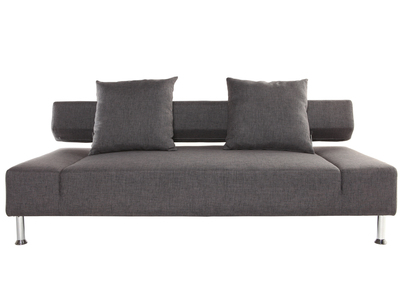 Canap&eacute; convertible design gris 3 places MILANO