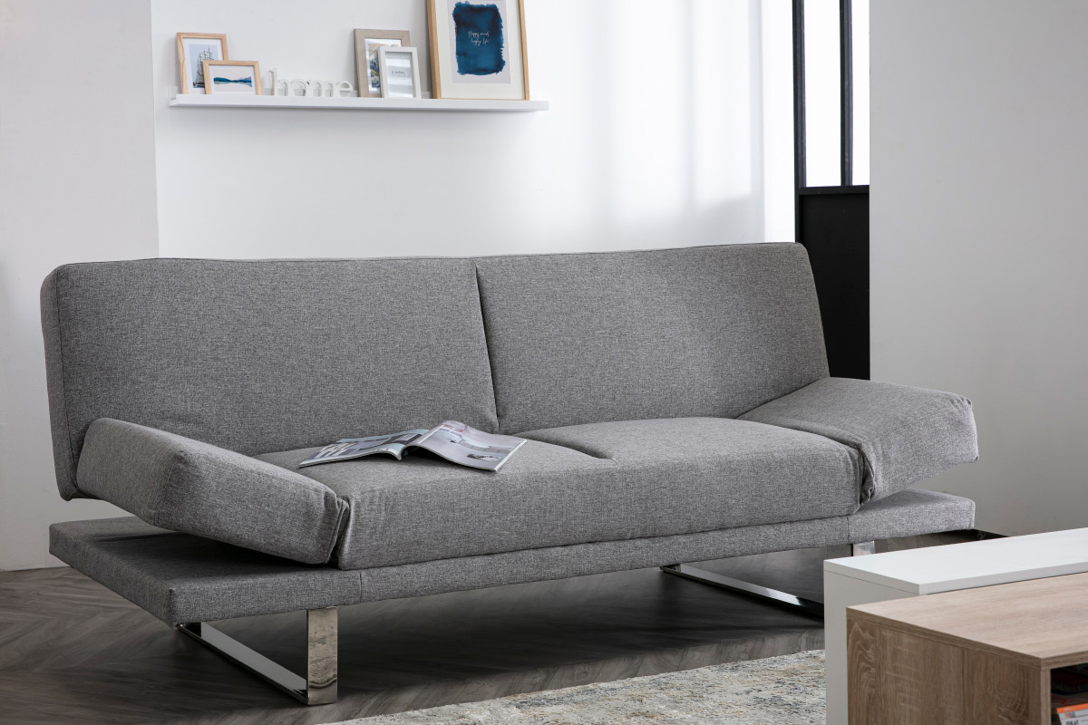 Canap convertible design gris ATLANTA