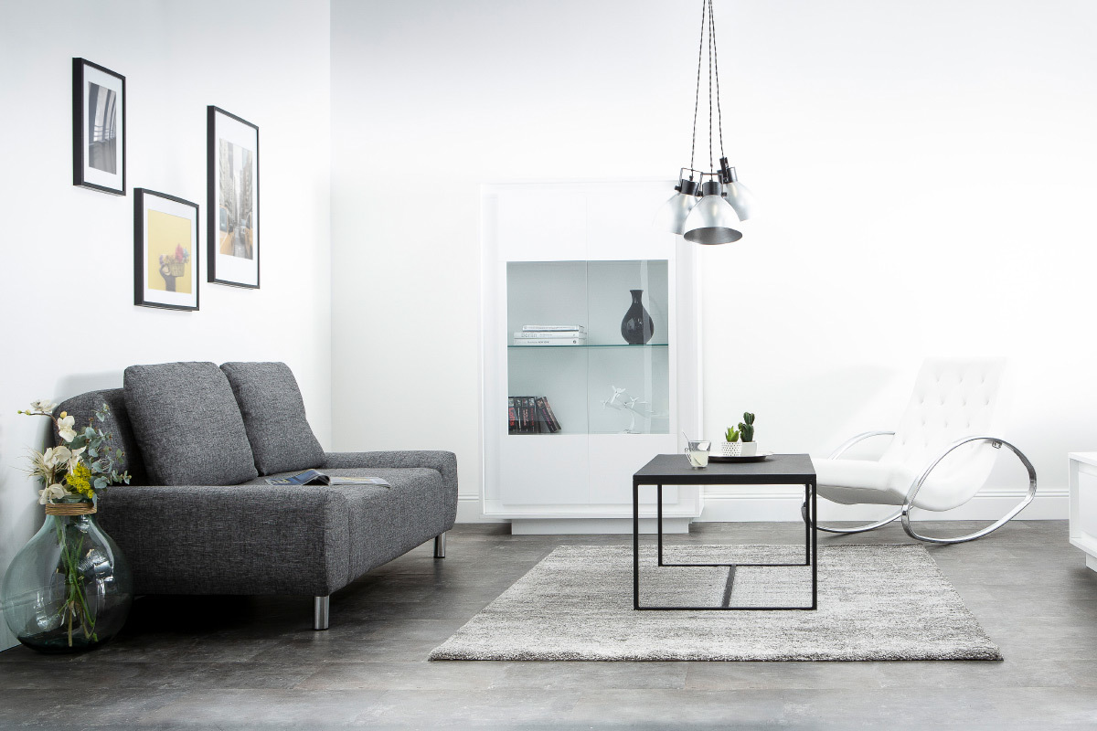 Canap� convertible design gris charbon TULSA