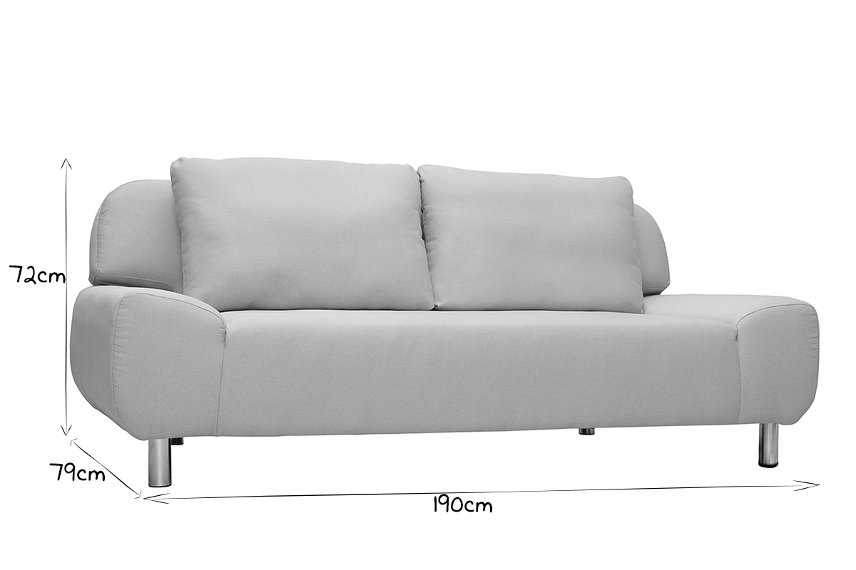 Canap� convertible design gris charbon TULSA