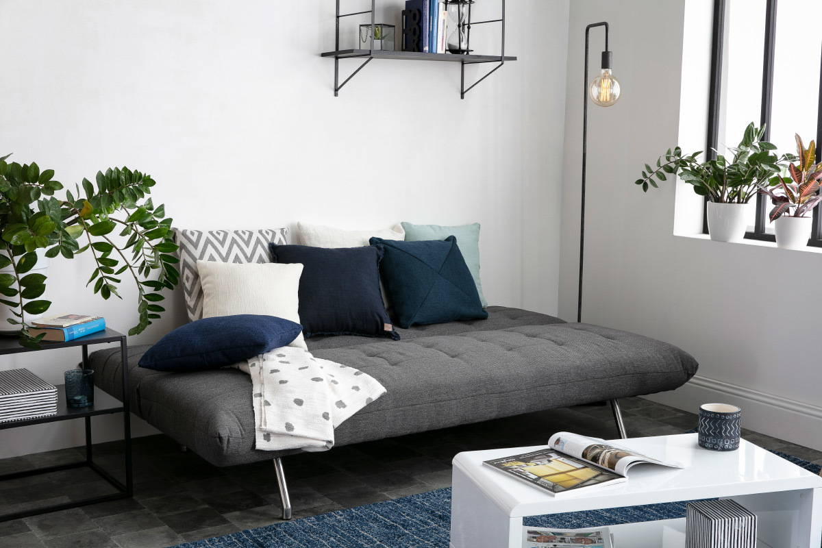 Canap� convertible design gris fonc� OVE