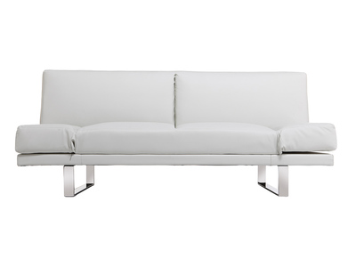 Canap&eacute; convertible design PU blanc ATLANTA