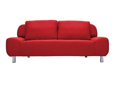 Canap&eacute; convertible design rouge griotte TULSA