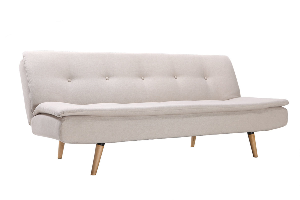 Canap� convertible design scandinave 3 places beige SENSO