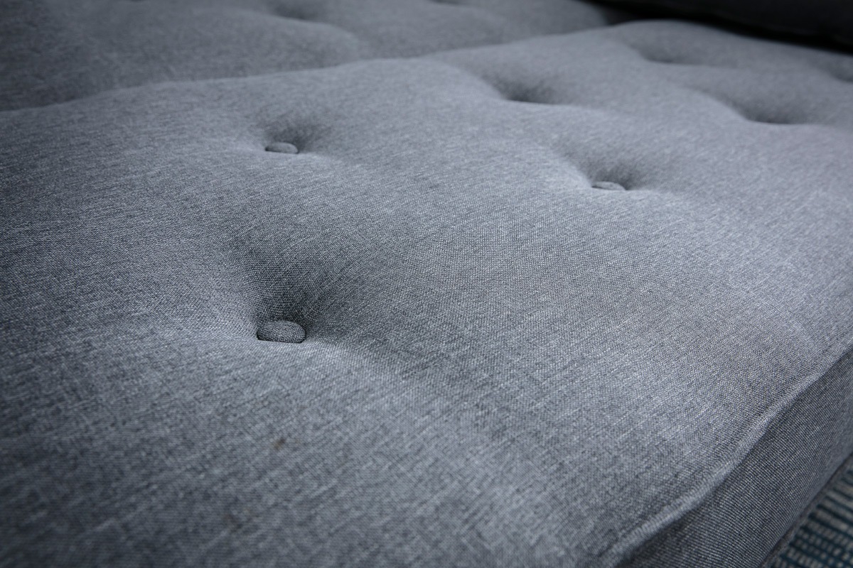 Canap� convertible en tissu gris fonc� LEONARD