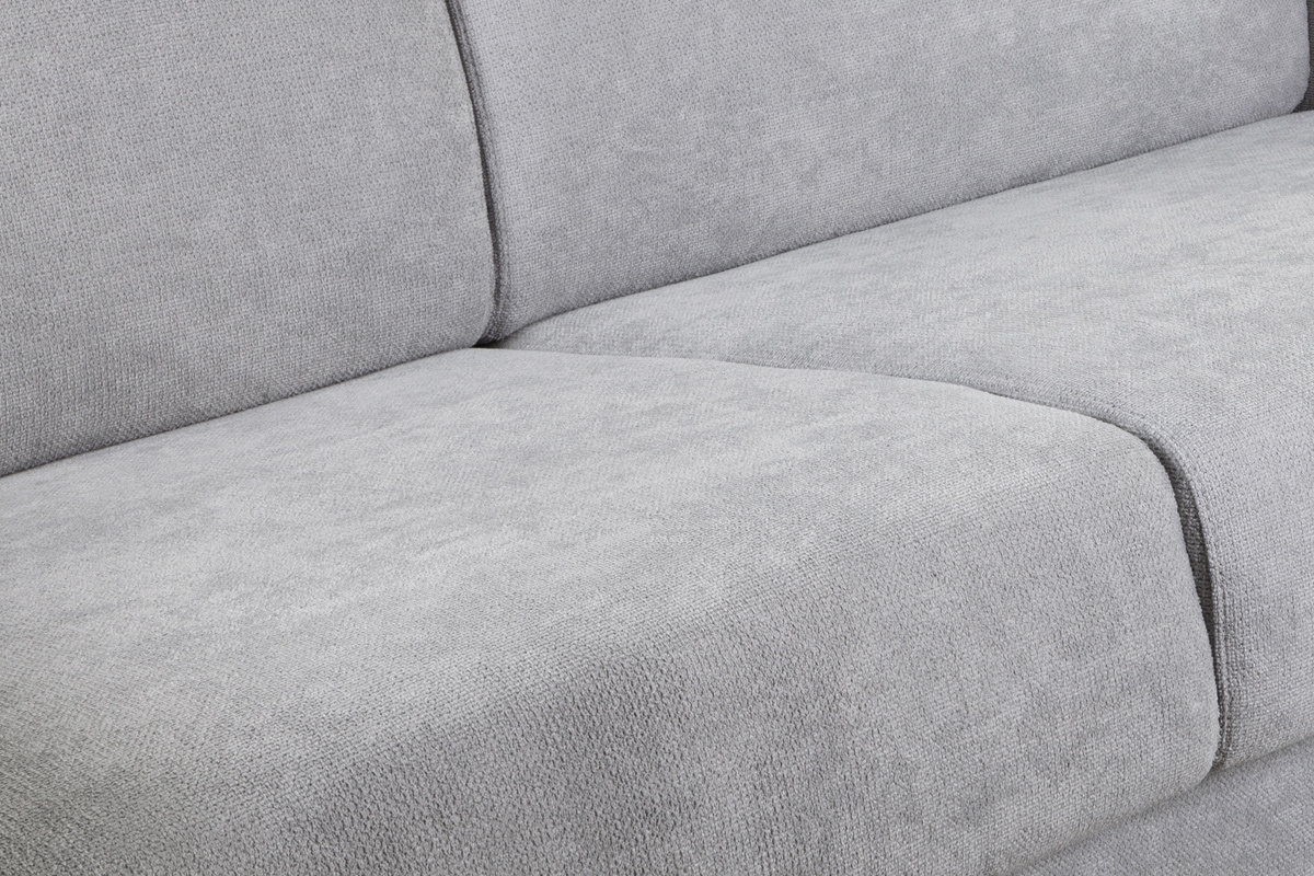 Canap� convertible scandinave 3 places effet velours gris SVEN