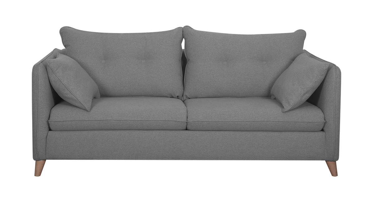 Canap convertible scandinave 3 places gris clair GUILTY