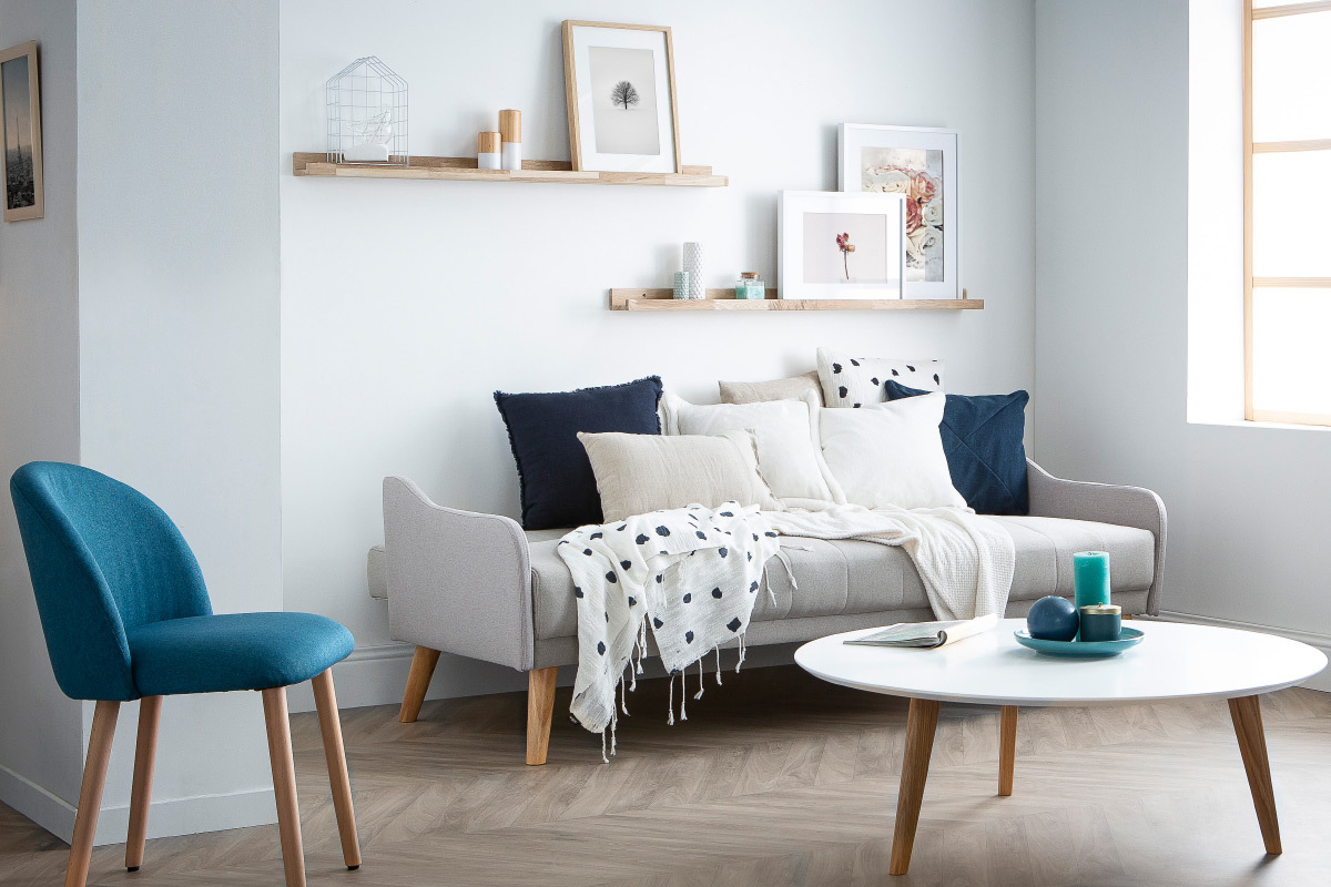 Canap� convertible scandinave 3 places menthe � l'eau ARYA