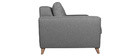 Canapé convertible scandinave gris chiné avec matelas 9 cm BEAUBOURG - Miliboo & Stéphane Plaza