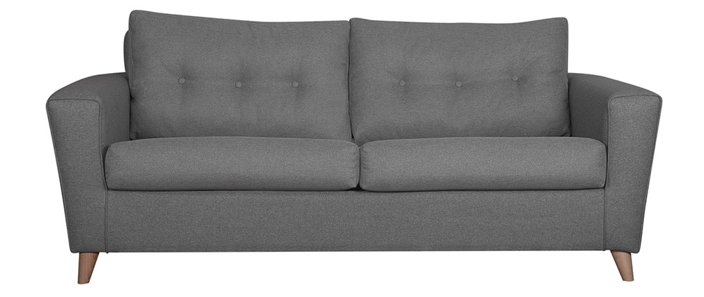 Canapé convertible scandinave gris chiné BEAUBOURG ...