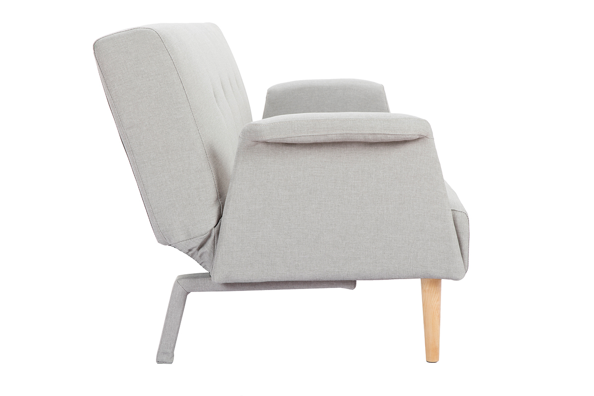 Canap convertible scandinave gris clair OSCAR