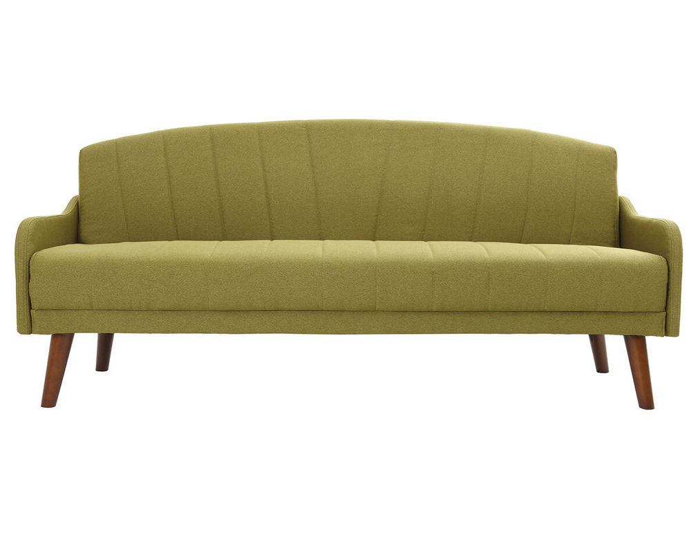 Canapé convertible vintage 3 places vert ARYA - Canapé convertible vintage 3 places vert ARYA
