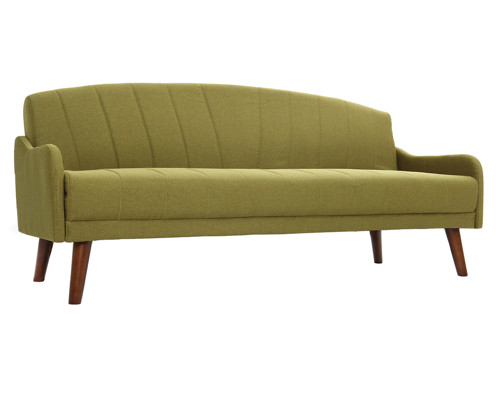 Canapé convertible vintage 3 places vert ARYA - Zoom Canapé convertible vintage 3 places vert ARYA
