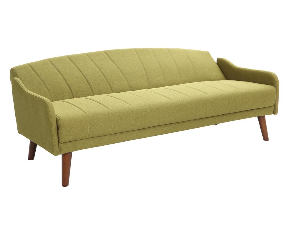 Canapé convertible vintage 3 places vert ARYA - Face Canapé convertible vintage 3 places vert ARYA