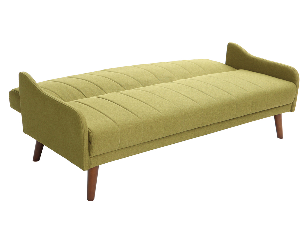 Canapé convertible vintage 3 places vert ARYA - Matiere Canapé convertible vintage 3 places vert ARYA