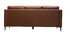 Canapé cuir design 3 places marron OXMO - cuir de buffle