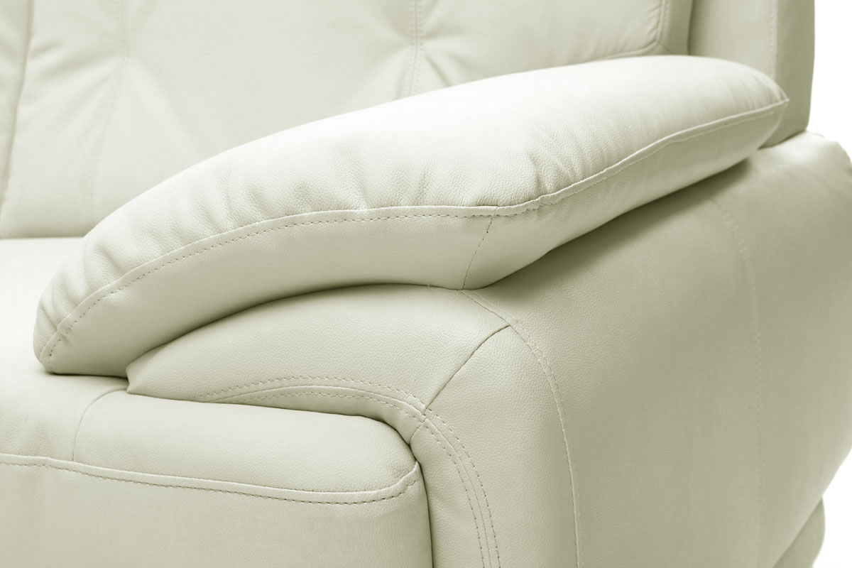Canap cuir design blanc 2 places TAMARA - cuir de vache
