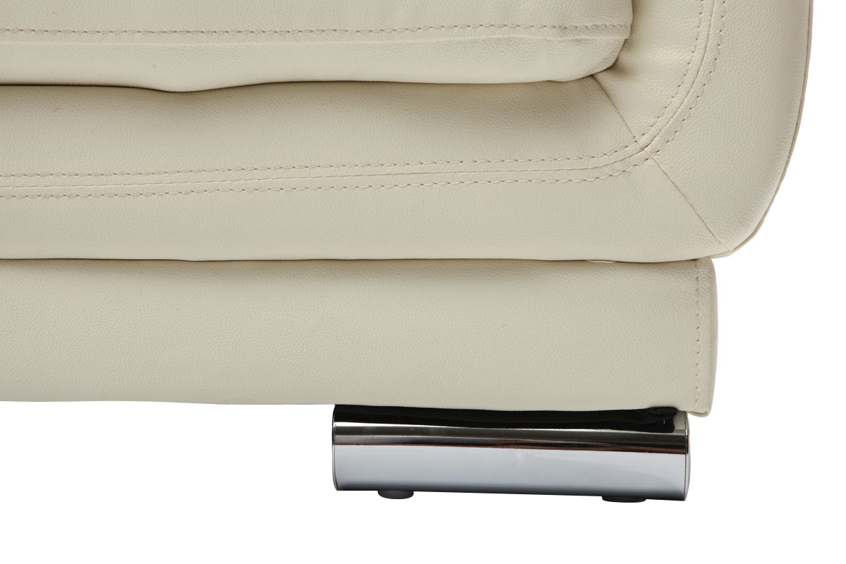 Canap� cuir design cr�me 3 places TAMARA-  cuir de vache