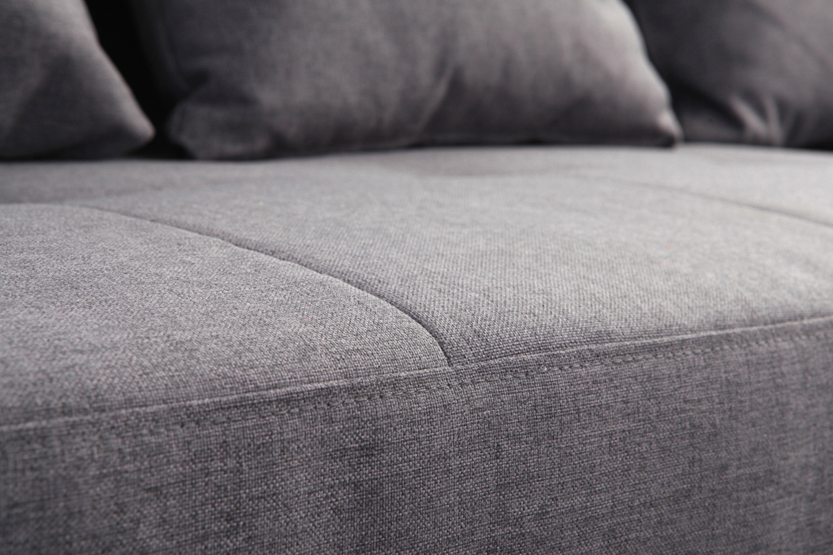 Canap� d'angle convertible gris (angle droit) HALVIN