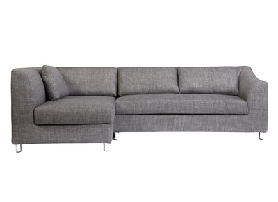 Canap&eacute; d'angle convertible gris (angle gauche) MIAMI