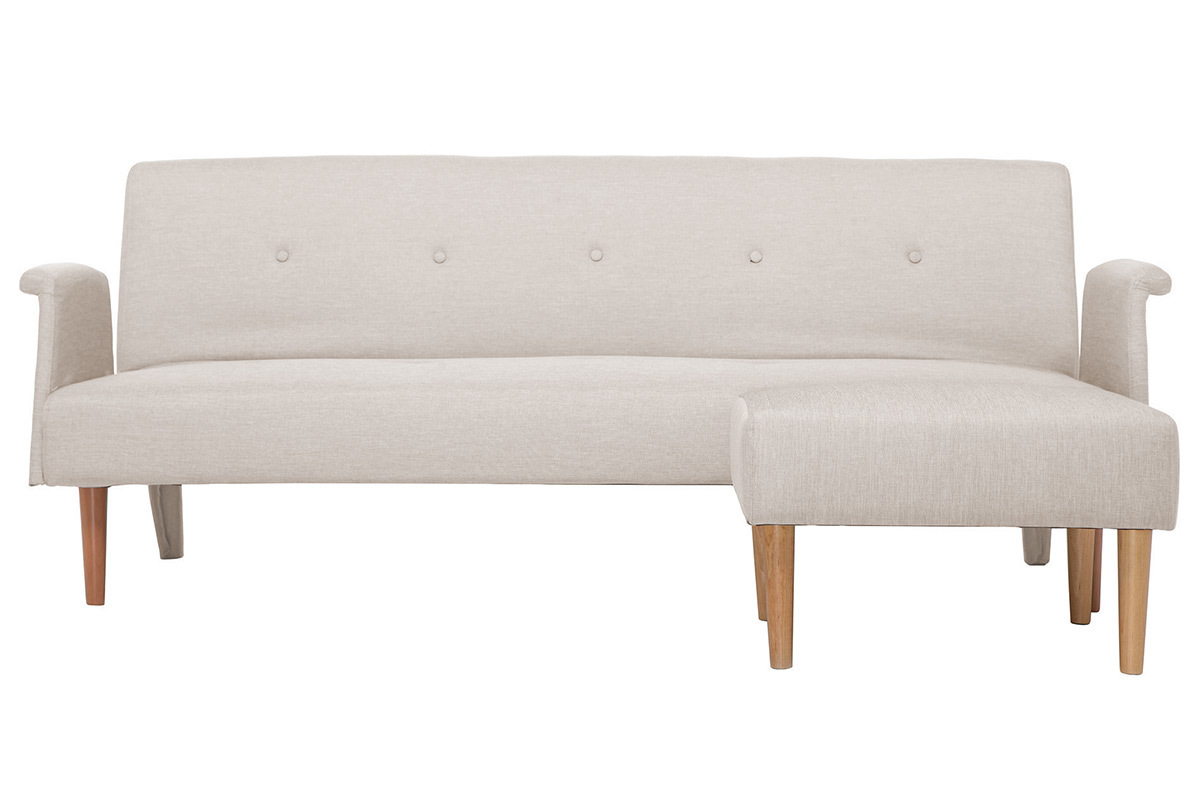 Canap d'angle convertible rversible design naturel OSCAR