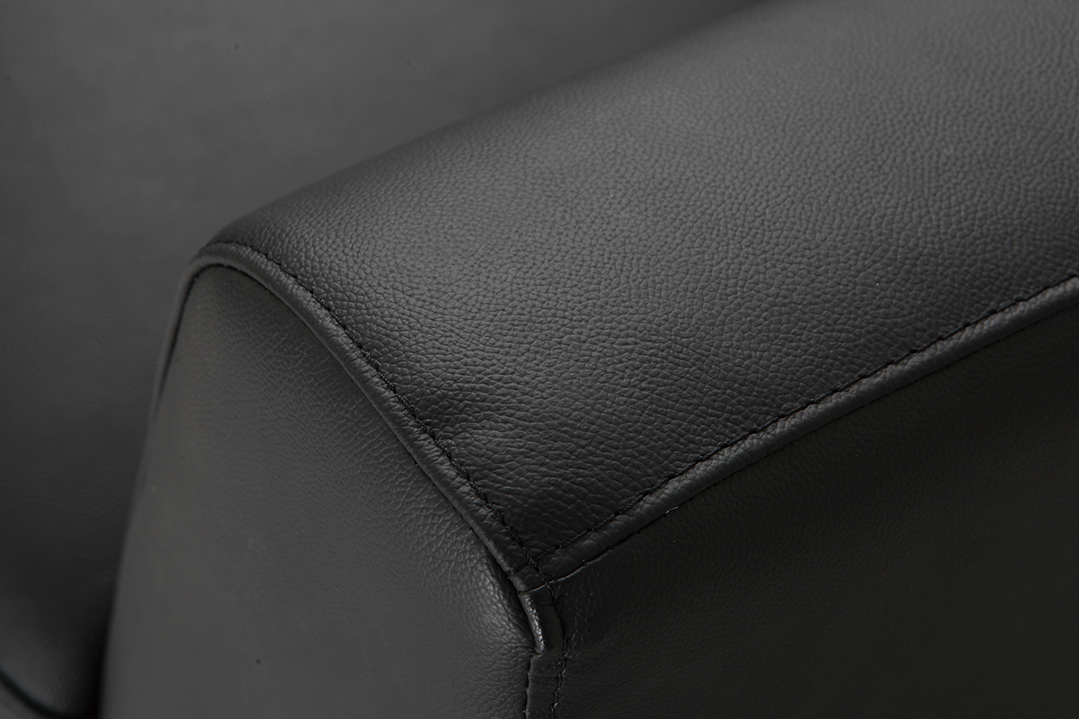 Canap� d'angle design 5 places cuir noir  (angle droit)  OXFORD