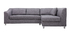 Canapé d'angle droit convertible gris MIAMI
