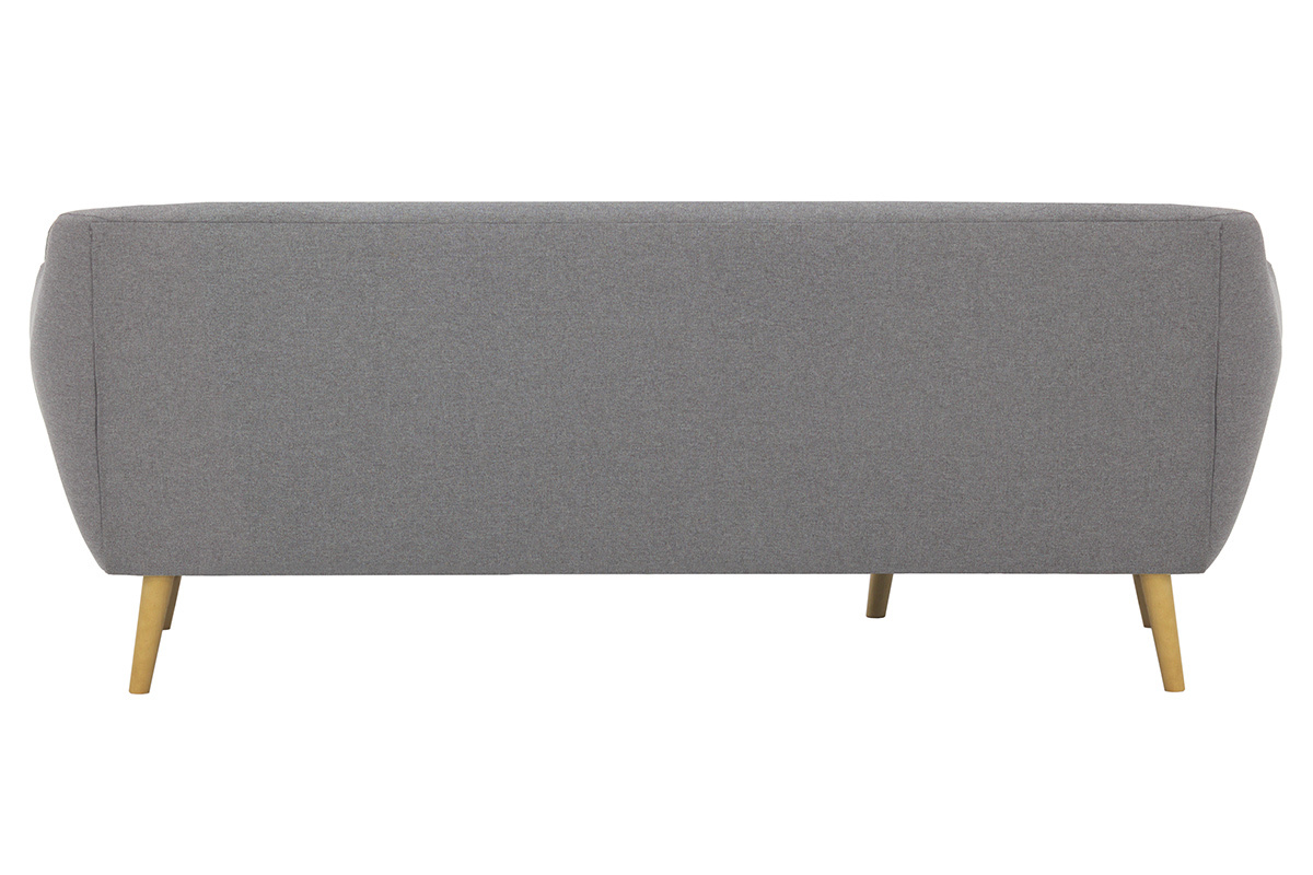 Canap d'angle droit design 3 places gris clair LOFA