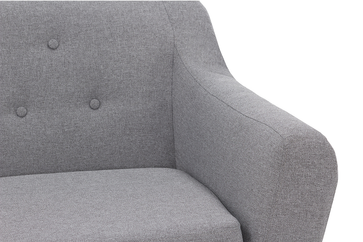 Canap d'angle droit design 3 places gris clair LOFA