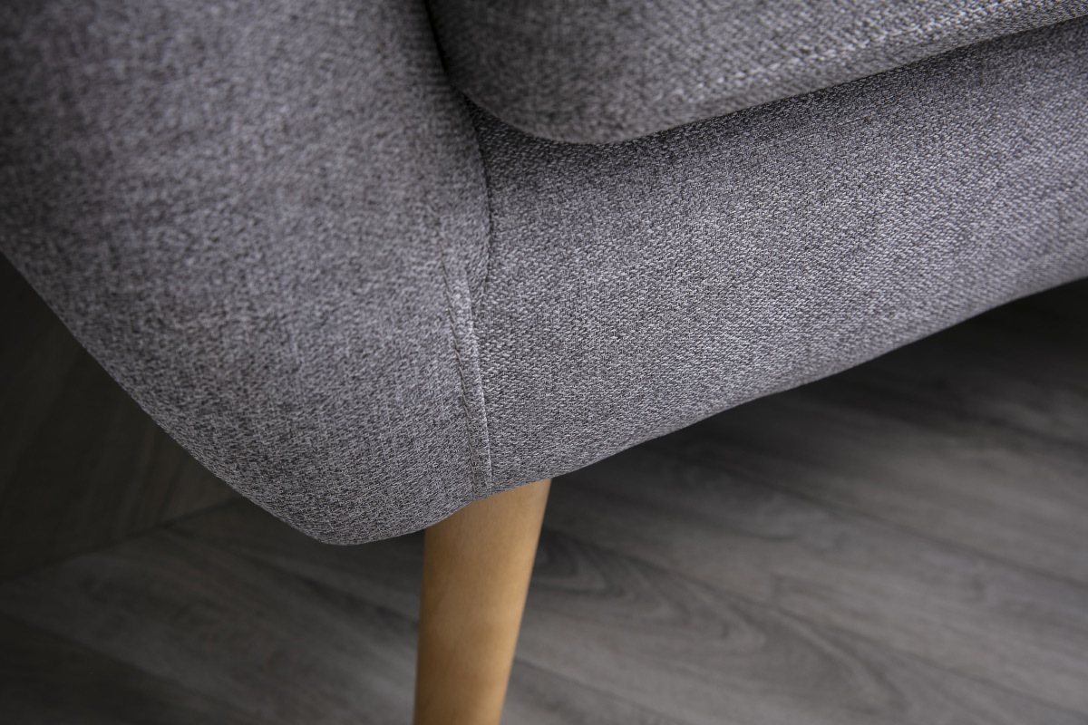 Canap d'angle droit design 3 places gris clair LOFA