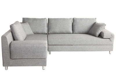 Canap&eacute; d'angle gauche convertible gris CHICAGO