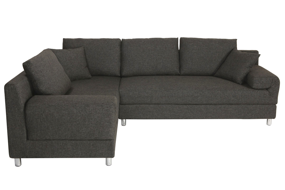 Canap� d'angle gauche convertible noir CHICAGO