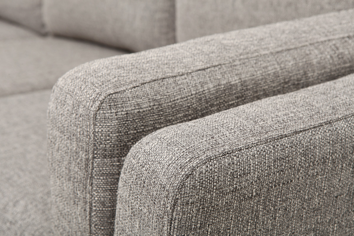 Canap� d'angle gauche design 5 places gris clair MILORD