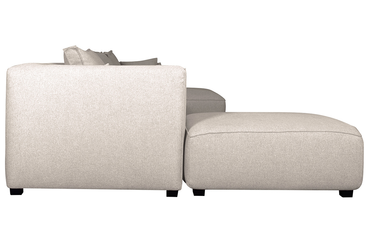 Canap d'angle modulable grand format 4 lments beige naturel PLURIEL