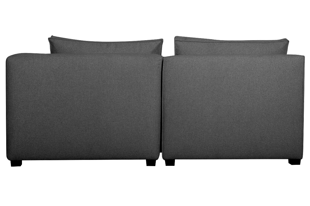 Canap d'angle modulable gris anthracite 2 lments en tissu gris anthracite PLURIEL