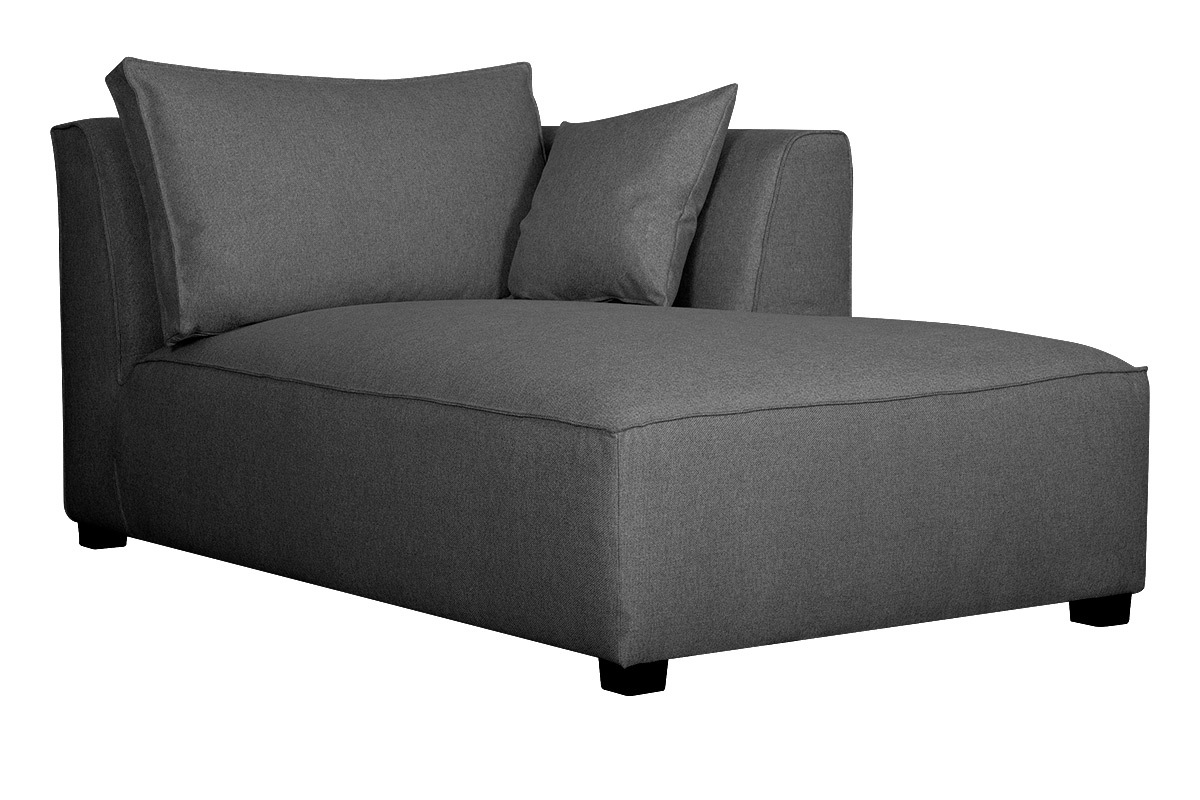 Canap d'angle modulable gris anthracite 2 lments en tissu gris anthracite PLURIEL