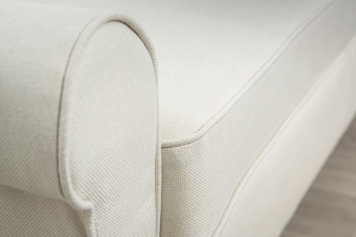 Canap� d'angle r�versible 3 places classique en tissu coloris naturel MONCEAU