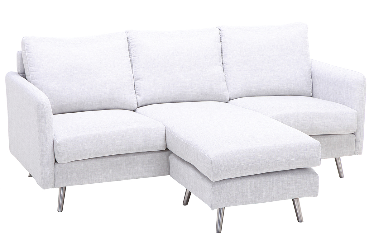 Canap� d'angle r�versible design 3 places gris bleut� BART