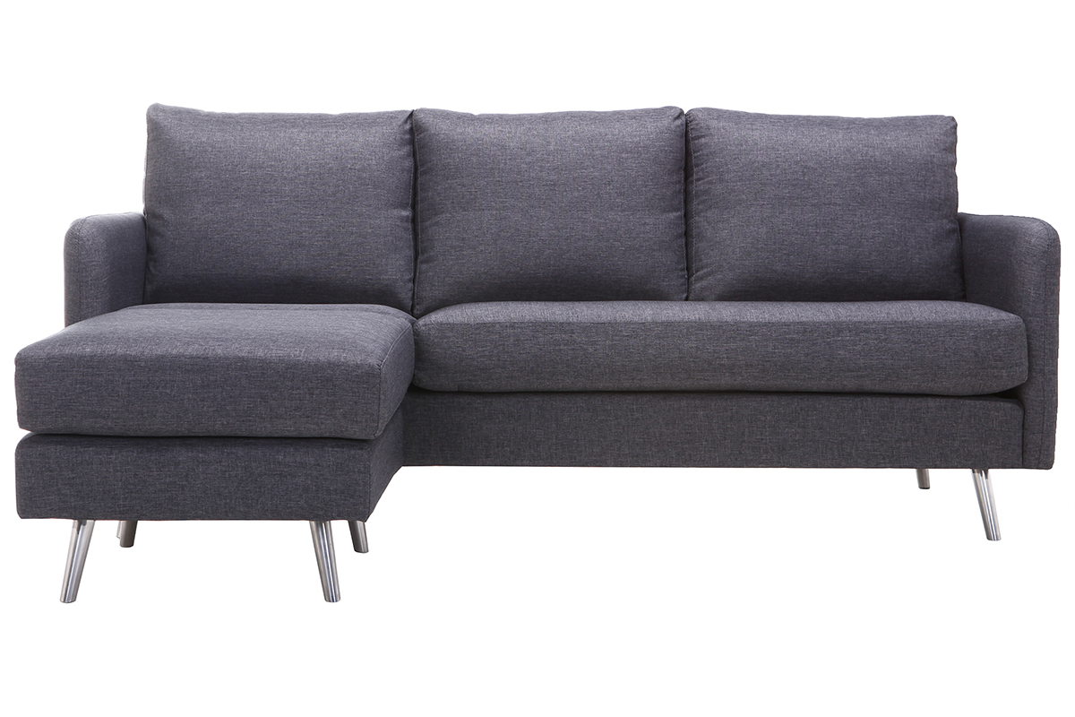 Canap� d'angle r�versible design 3 places gris fonc� BART
